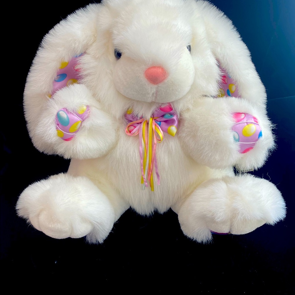 Vintage Dan Dee Easter Bunny stuffed animal plush B10